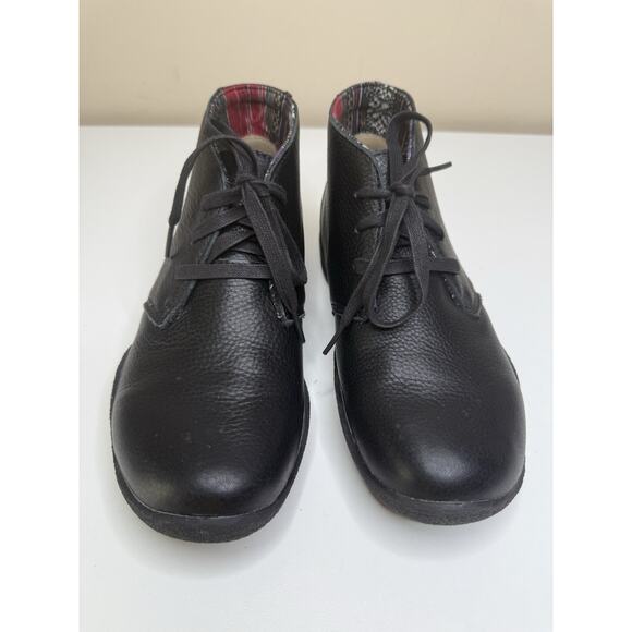 Kuru Aalto Chukka Boot Womens 8.5 Black Leather Ankle Bootie 201006 Lace Up - Picture 2 of 9